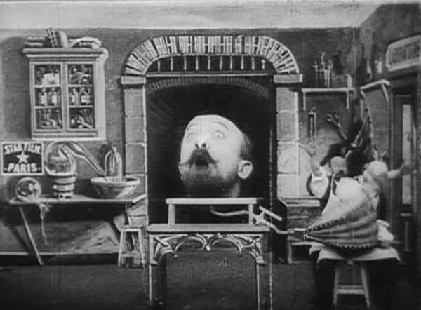 Кадр из фильма «Человек с резиновой головой» (1901) 